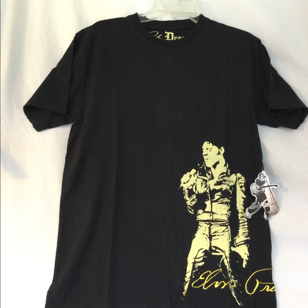 Elvis Presley Embroidered  Distressed T-shirt Lg